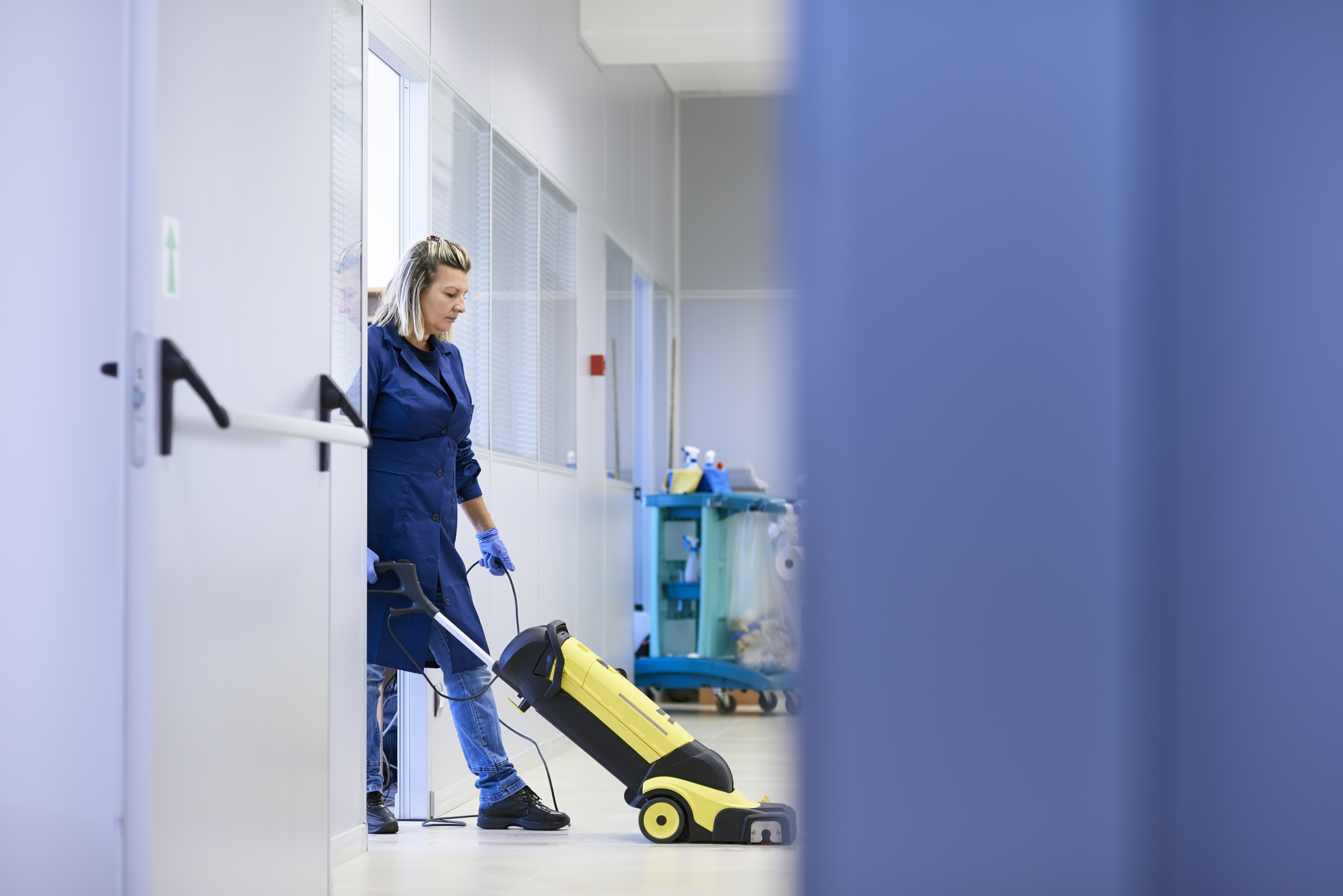 Woman Cleaning the Floor